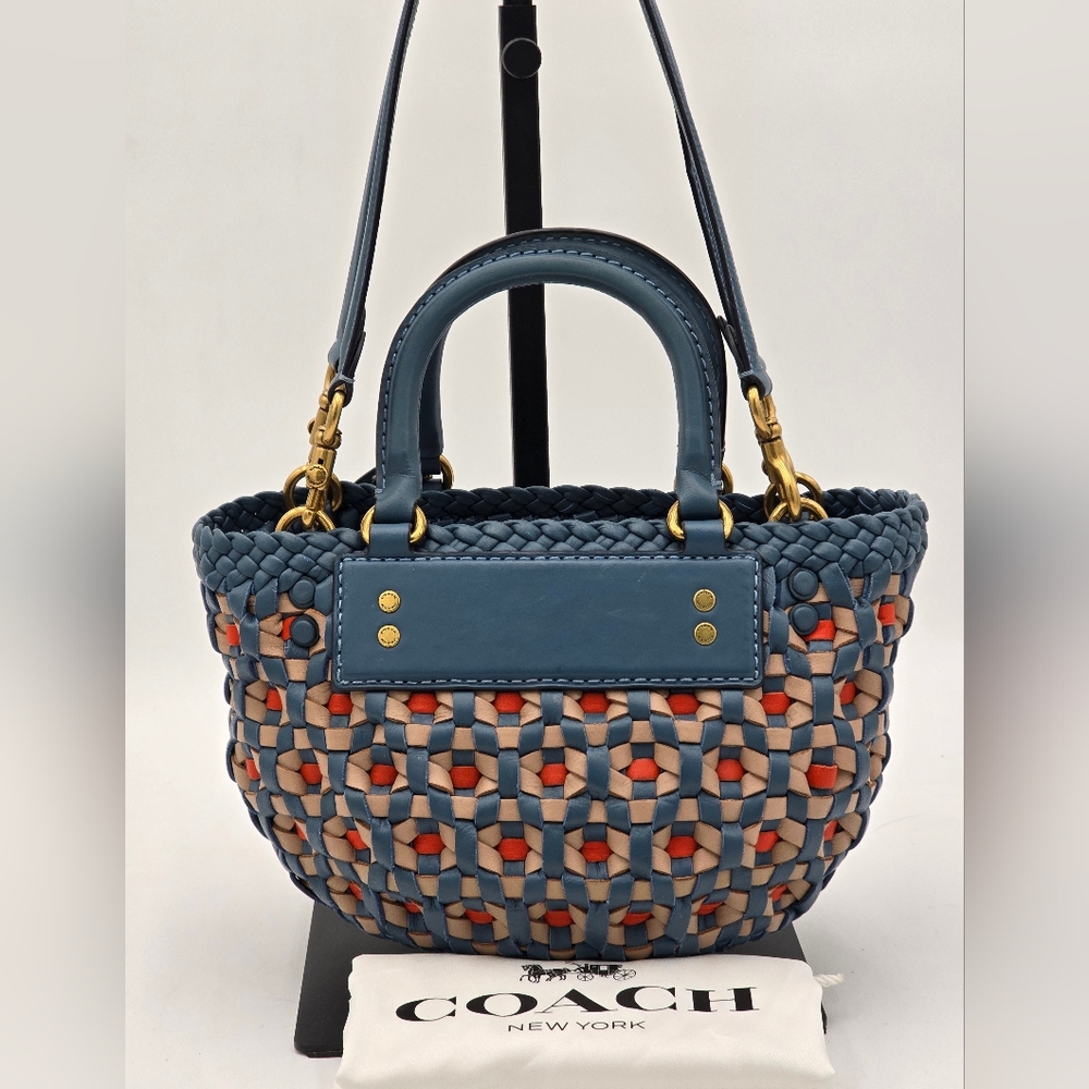 Coach 1941 Woven Tote 16, Lake - Picture 3 of 16